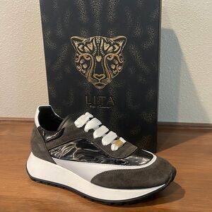 NIB LITA by Ciara Italian Leather Multicolor Trainer Shoes